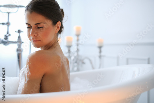 Woman in a bathtub