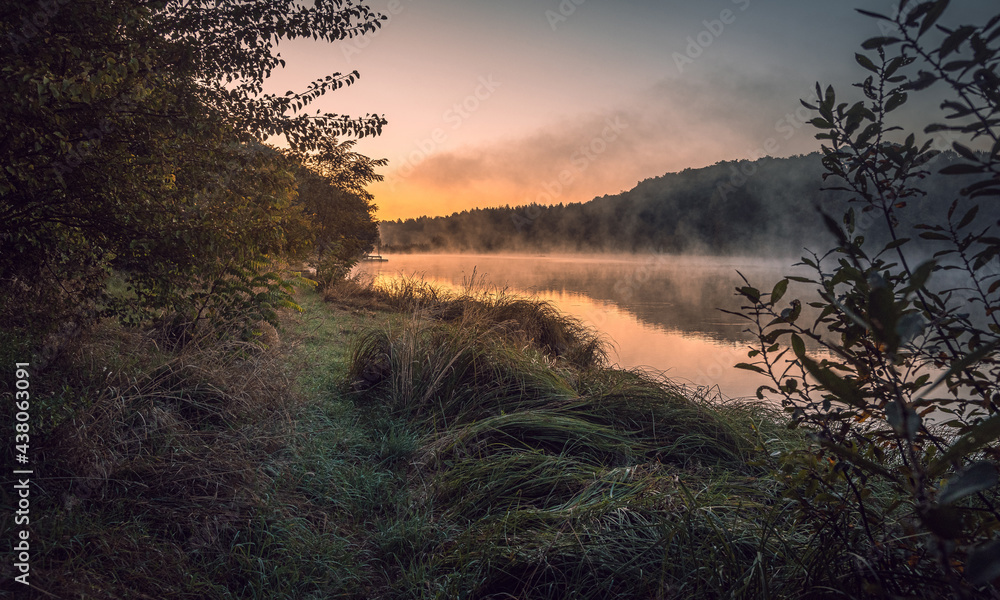 Fototapeta premium Summer moring among fields