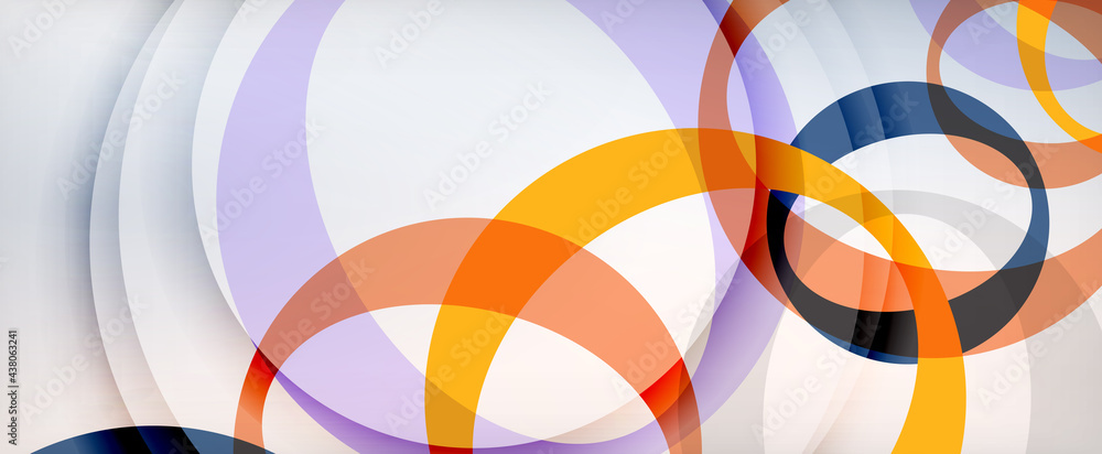 Ring geometric shapes, o letter repetition wallpaper. Abstract background for business or technology presentations, internet posters or web brochure covers Ring geometric shapes, o letter repetition wallpaper. Abstract background for business or technology presentations, internet posters or web brochure covers