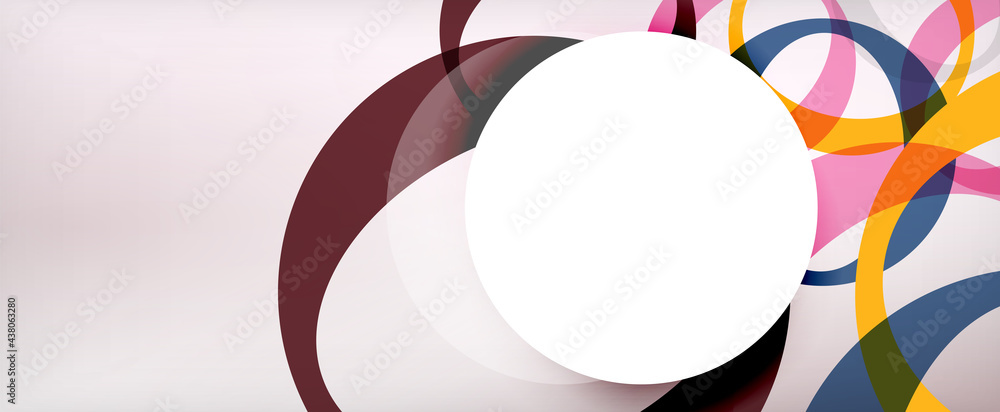 Ring geometric shapes, o letter repetition wallpaper. Abstract background for business or technology presentations, internet posters or web brochure covers Ring geometric shapes, o letter repetition wallpaper. Abstract background for business or technology presentations, internet posters or web brochure covers