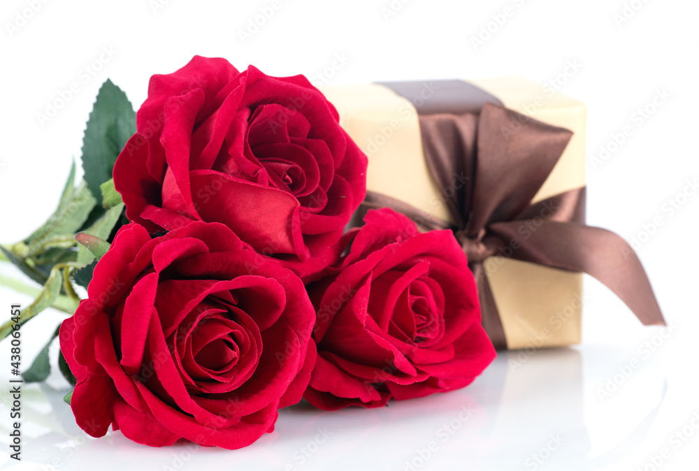 Fototapeta premium Valentine's day roses and gifts