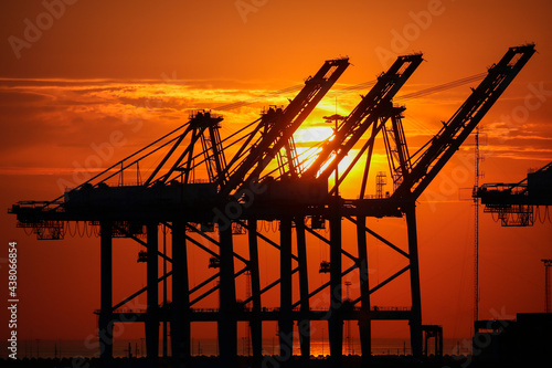 Sunset - Port of Zeebrugge - Belgium
