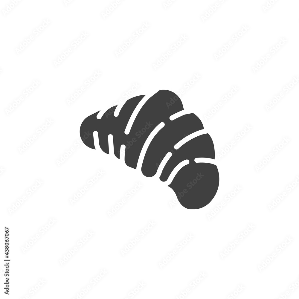 Croissant pastry vector icon