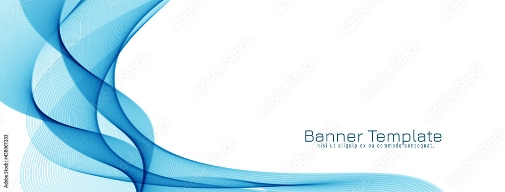 Stylish blue wave design banner template Stylish blue wave design banner template