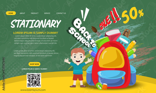  website banner background vector illustration creative designs sale back to school 02