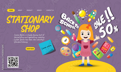  website banner background vector illustration creative designs sale back to school 04