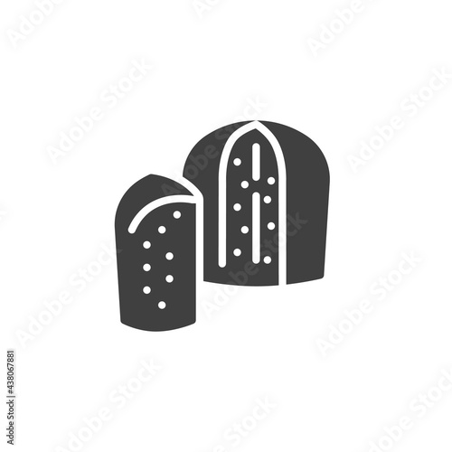Panettone bread vector icon