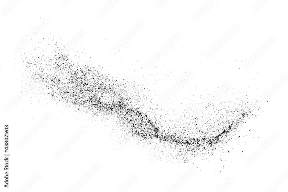 Fototapeta premium Distressed black texture. Dark grainy texture on white background. Dust overlay textured. Grain noise particles. Rusted white effect. Grunge design elements. Vector illustration, EPS 10.