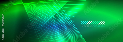 Neon dynamic beams vector abstract wallpaper background. Wallpaper background, design templates for business or technology presentations, internet posters or web brochure covers