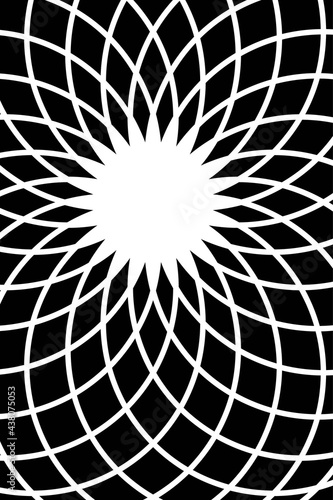 Abstract Black and White Geometric Pattern with Squares. Contrasty Optical Psychedelic Illusion. Spotted Repeating Texture. Raster. 3D Illustration
