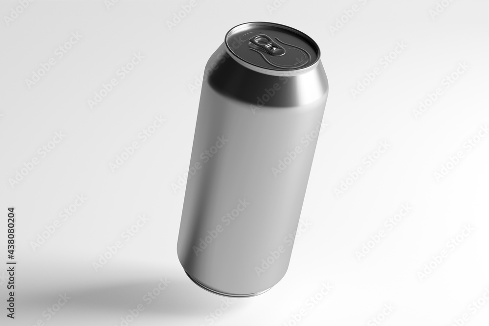 mock up view of a metal can - 3d rendering