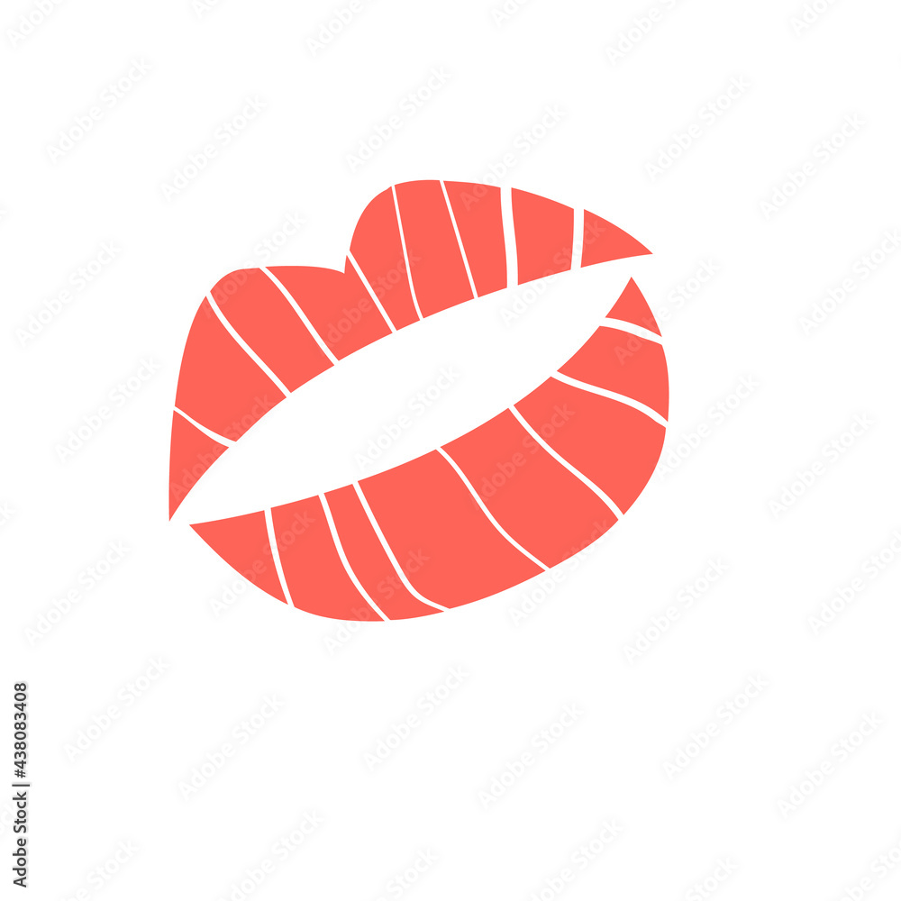 trace of a love kiss. cheer your lips with lipstick. Valentine's day stock vector illustration on a white background. trace of a love kiss. cheer your lips with lipstick. Valentine's day stock vector illustration on a white background.