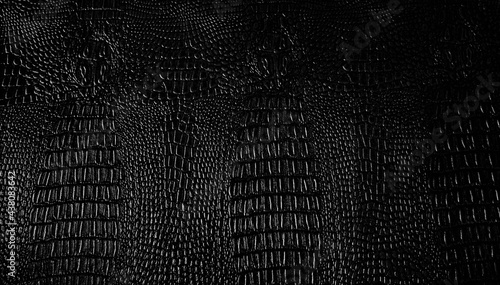 Black crocodile leather texture background