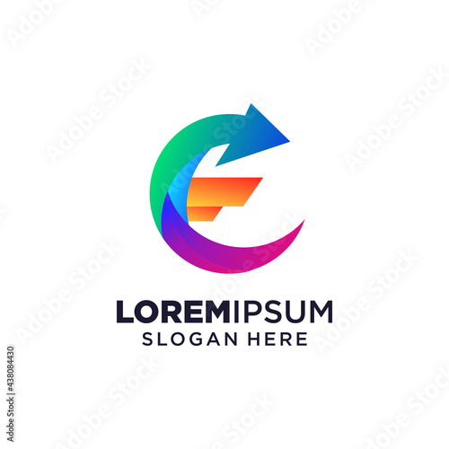Free Download Letter E logo vector illustration, Design inspiration. Colorful icons. - GFXLoad
