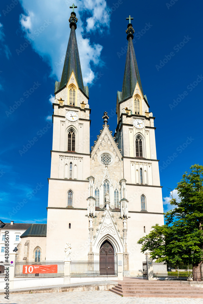 Church of Admont Abbey in the neo-Gothic style, Admont, Styria, Austria