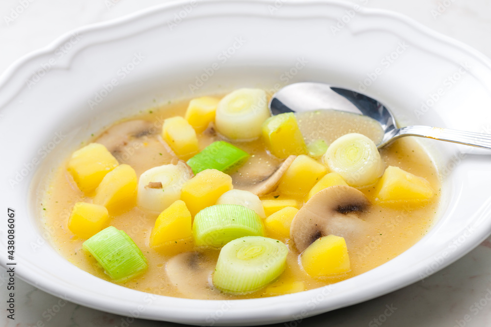 still life of vegetables soup with mushroom still life of vegetables soup with mushroom