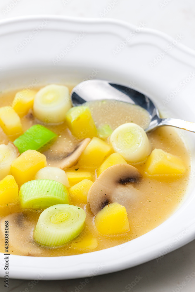 still life of vegetables soup with mushroom still life of vegetables soup with mushroom