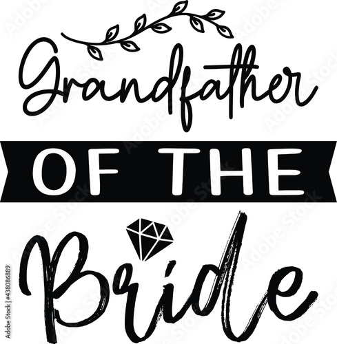 Grandfather Of The Bride, Bridal Party Vector