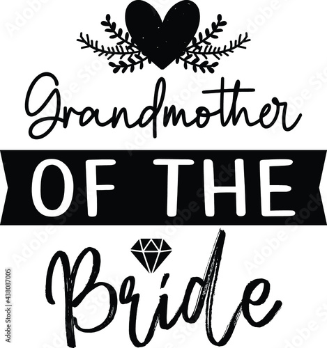 Grandmother Of The Bride, Bridal Party Vector