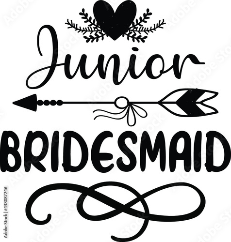 Junior Bridesmaid, Bridal Party Vector