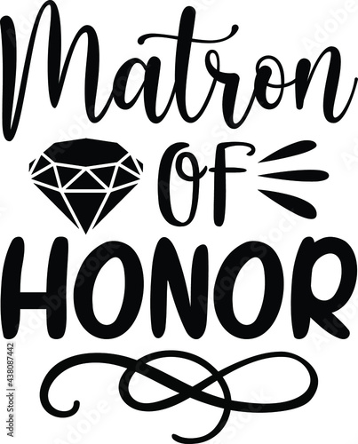 Matron Of Honor, Bridal Party Vector