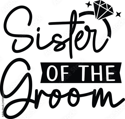 Sister Of The Groom, Bridal Party Vector