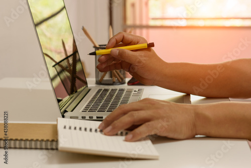 person working on laptop