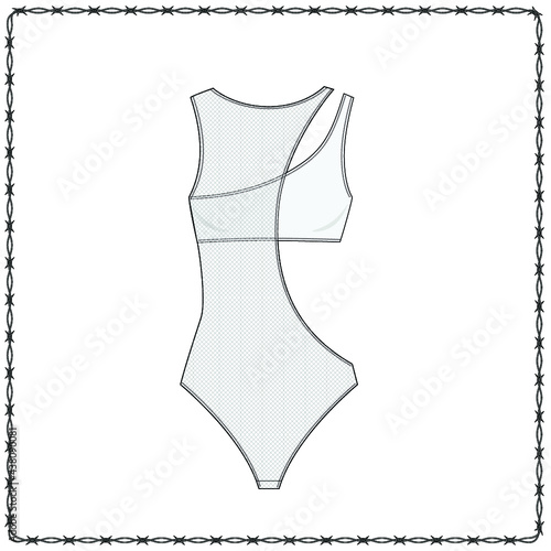 women's lingerie  editable fashion flat sketch for creating new designs mockup