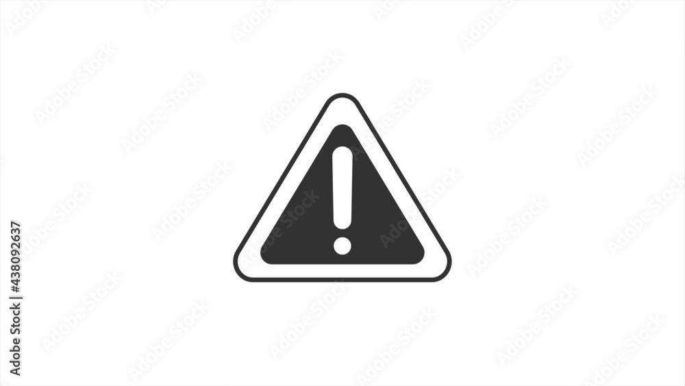 Attention animated sign for banner design. Warning icon. Attention sign. Attention animated sign for banner design. Warning icon. Attention sign.