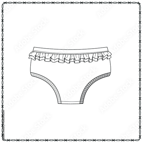 women's lingerie  editable fashion flat sketch for creating new designs mockup