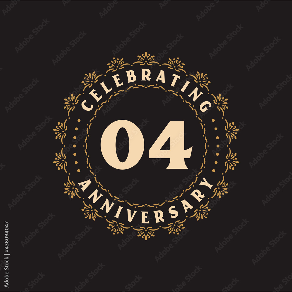 4 anniversary celebration, Greetings card for 4 years anniversary