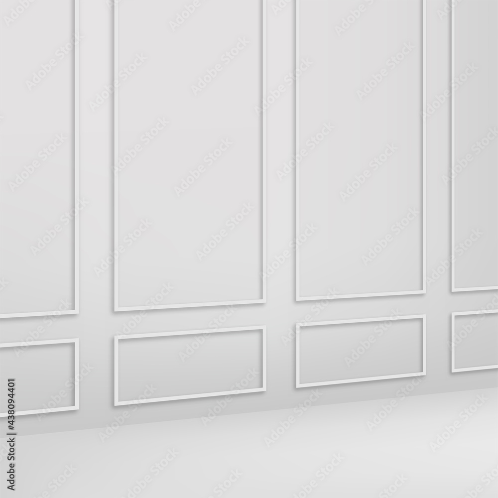 Classic white interior wall. Vector Classic white interior wall. Vector