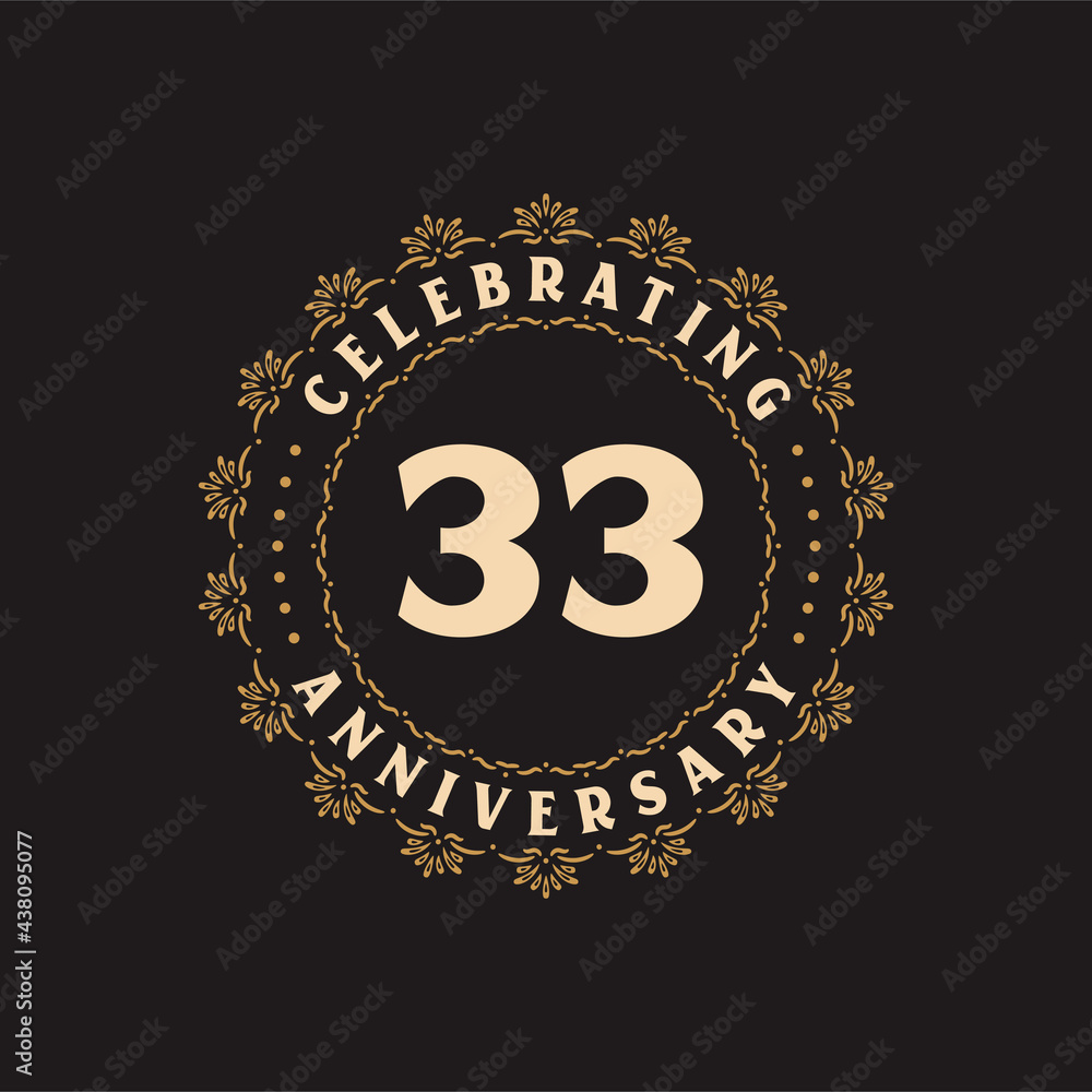 33 anniversary celebration, Greetings card for 33 years anniversary 33 anniversary celebration, Greetings card for 33 years anniversary