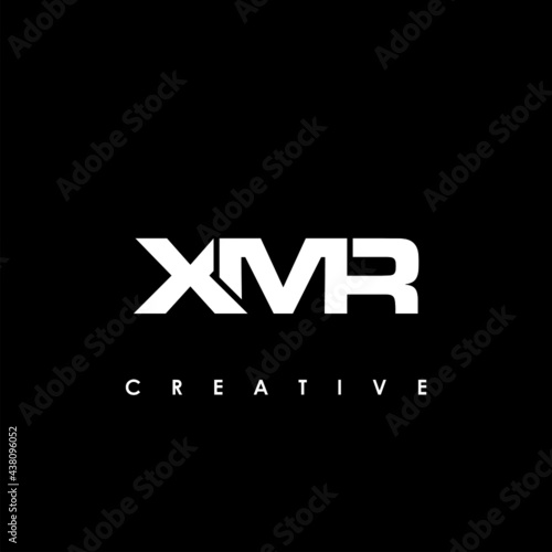 XMR Letter Initial Logo Design Template Vector Illustration photo