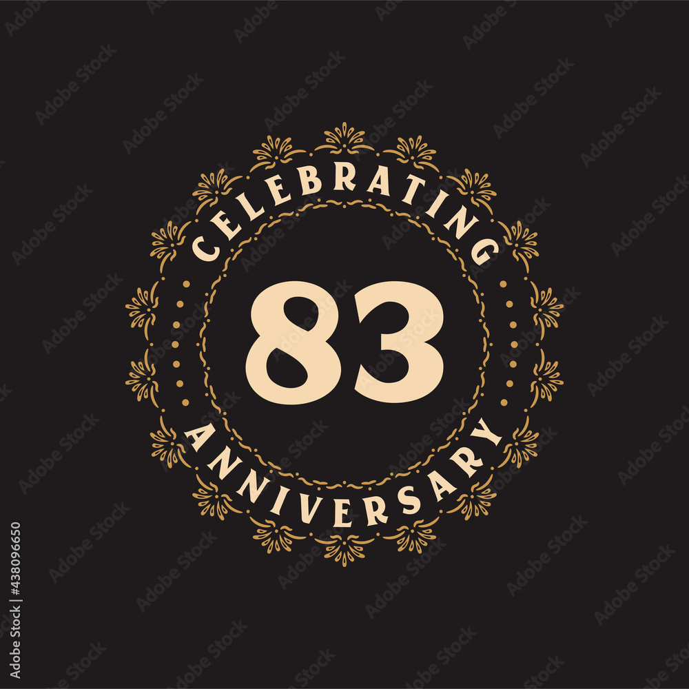 83 anniversary celebration, Greetings card for 83 years anniversary 83 anniversary celebration, Greetings card for 83 years anniversary