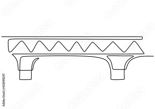 Giant bridge over river. Co...