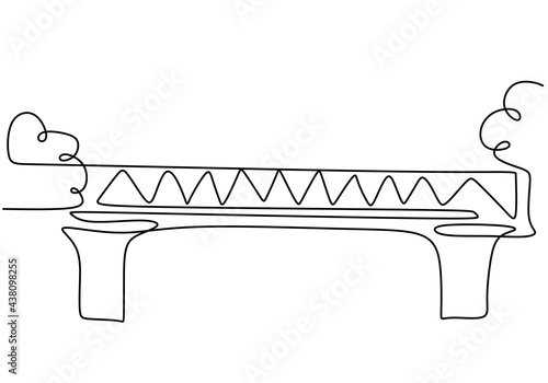 Giant bridge over river. Co...