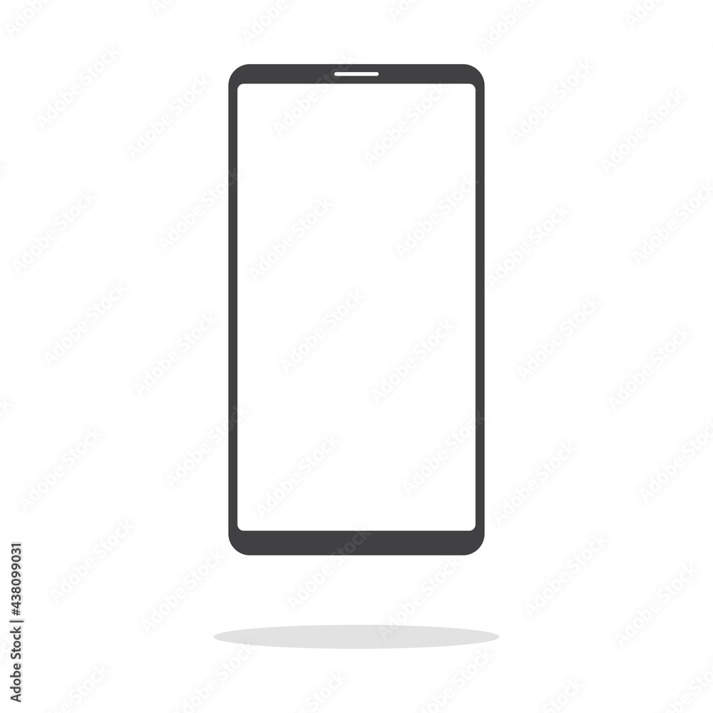 Smartphone realistic mockup. Mobile phone frame with blank display, front view. Smartphone realistic mockup. Mobile phone frame with blank display, front view.