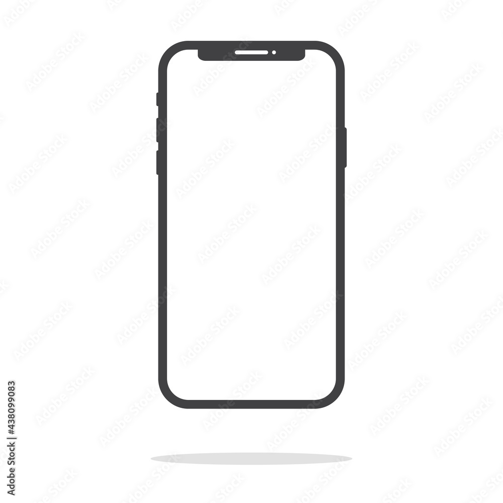 Smartphone realistic mockup. Mobile phone frame with blank display, front view. Smartphone realistic mockup. Mobile phone frame with blank display, front view.