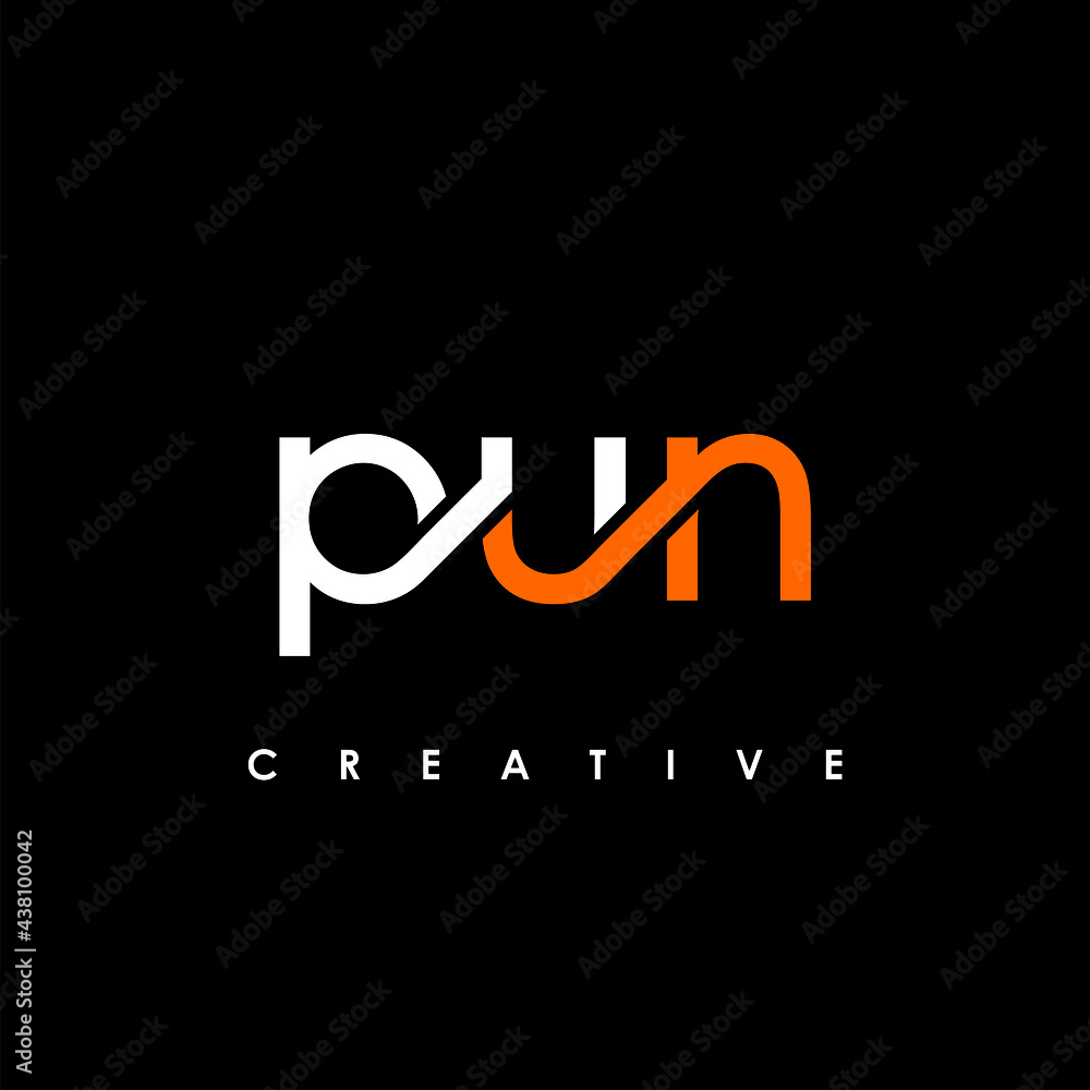 PUN Letter Initial Logo Design Template Vector Illustration PUN Letter Initial Logo Design Template Vector Illustration