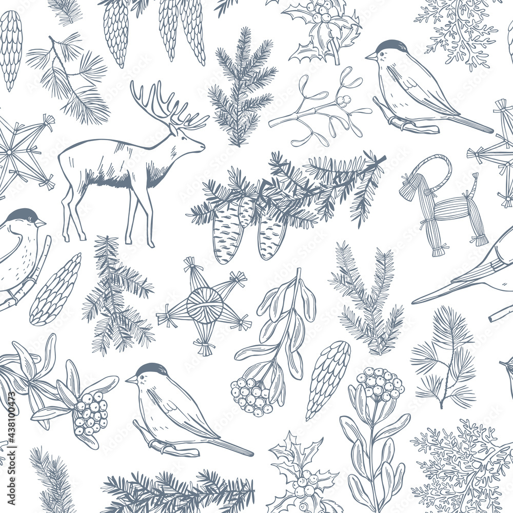 Christmas vector pattern . Christmas vector pattern .