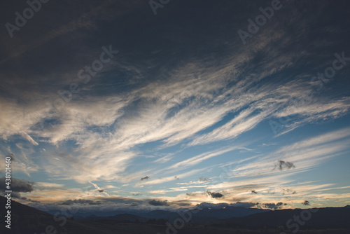 Sunset Clouds in Dovedale  New Zealand