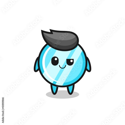 mirror cartoon with an arrogant expression