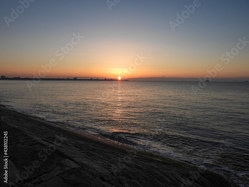 sunset over the sea