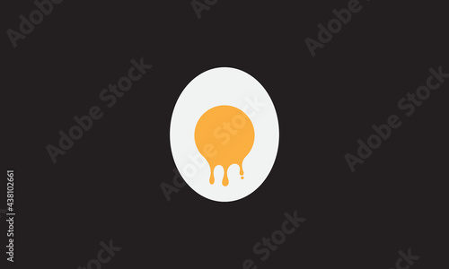 abstract egg melted logo symbol vector icon illustration graphic design