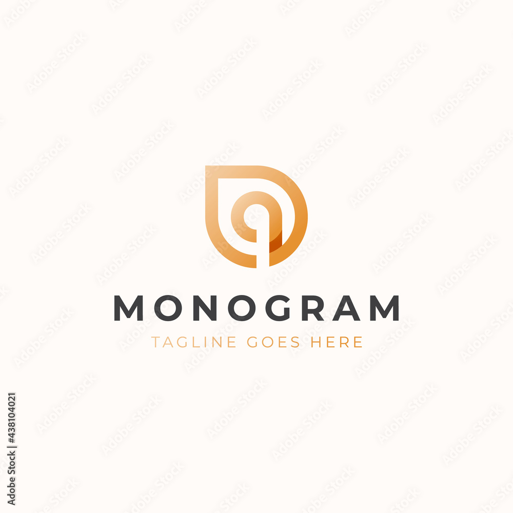Letter D Monogram Concept Logo Template Vector Illustration Letter D Monogram Concept Logo Template Vector Illustration