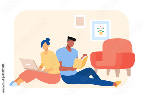 Couple killing time at home