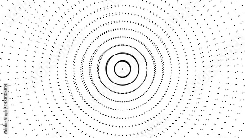 Wallpaper Mural Abstract geometric background for cover design. Network of neon dots. Minimalistic landing page background. 3d rendering Torontodigital.ca