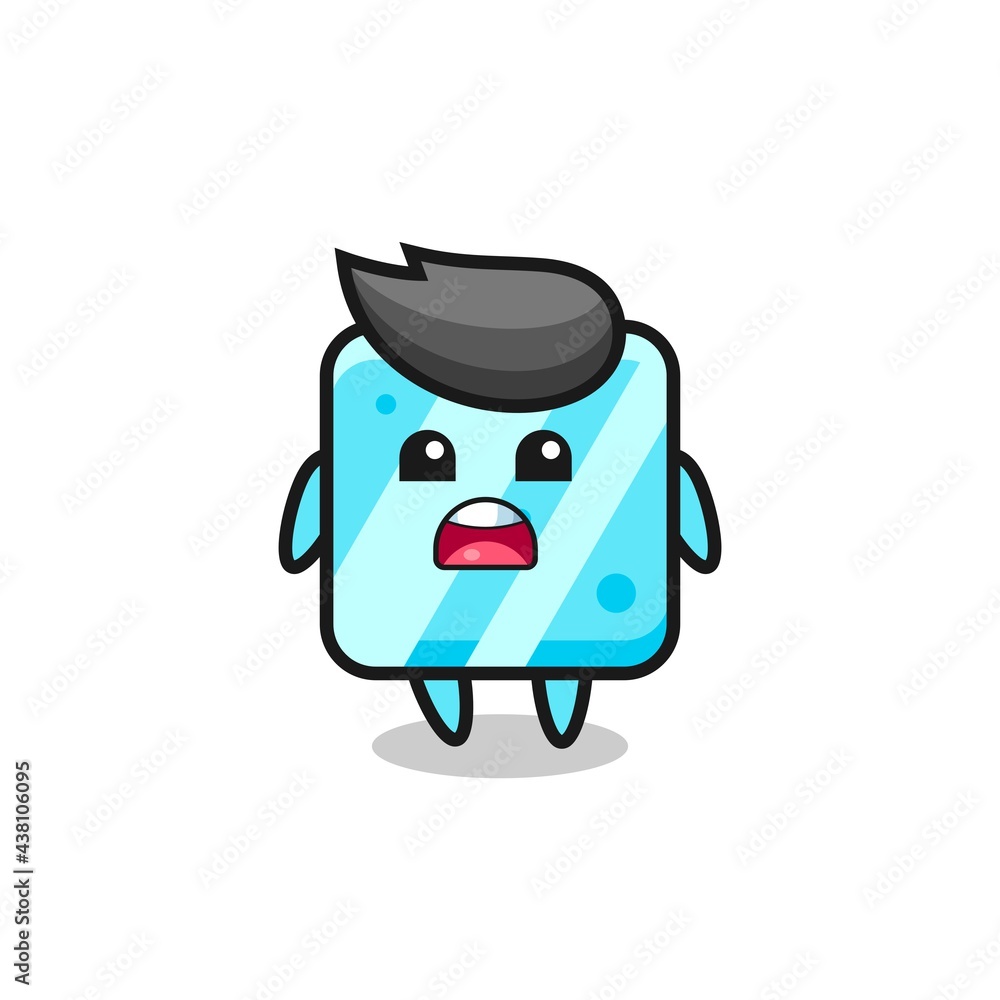 ice cube illustration with apologizing expression, saying I am sorry ice cube illustration with apologizing expression, saying I am sorry