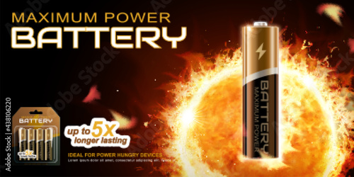 3D Li-Ion AA battery banner ad